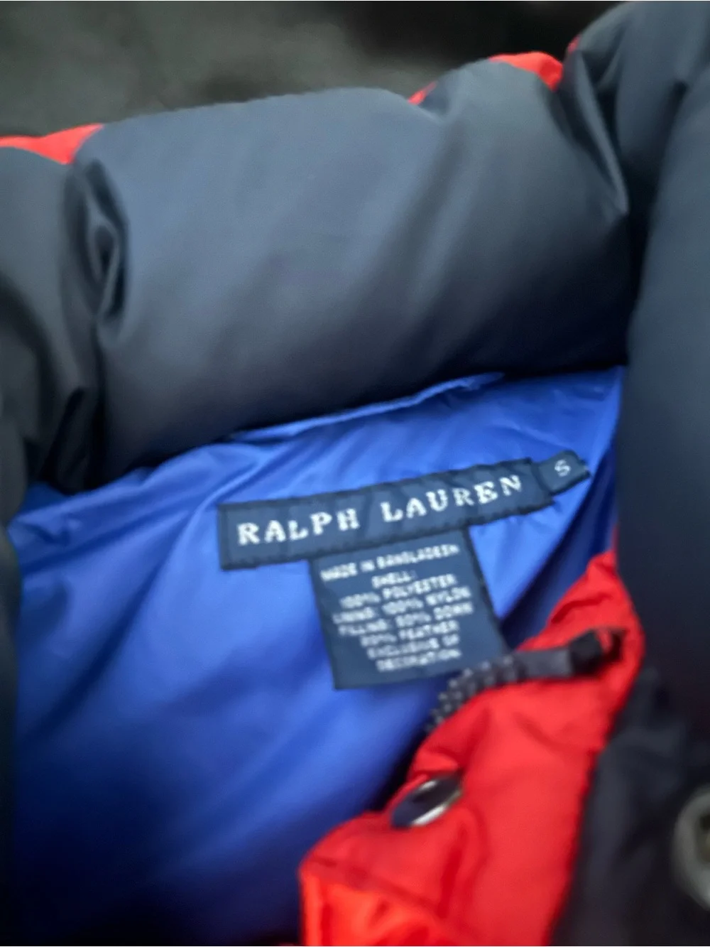 Ralph Lauren Boys Bright Red Puffer Vest with White Polo Emblem